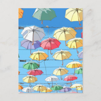 Colorful Umbrellas Briefkaart