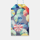 Colorful Umbrellas Cadeaulabel (Achterkant)