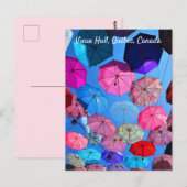 Colorful Umbrellas in Vieux Hull Québec Briefkaart (Voorkant / Achterkant)