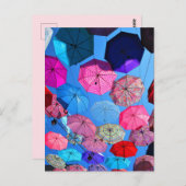 Colorful Umbrellas in Vieux Hull Québec Briefkaart (Voorkant / Achterkant)