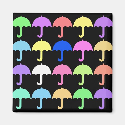 Colorful Umbrellas Magneet (Voorkant)