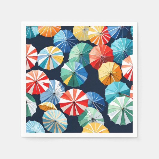 Colorful Umbrellas Servet (Voorkant)