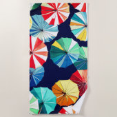 Colorful Umbrellas Strandlaken (Voorkant)