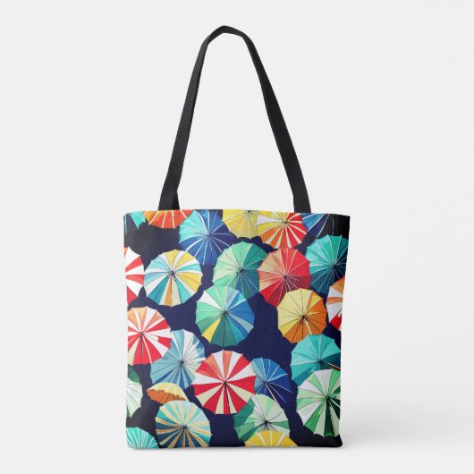 Colorful Umbrellas Tote Bag (Achterkant)
