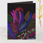 Colorful Undersea Large Greeting Card Kaart (Gele Bloem)