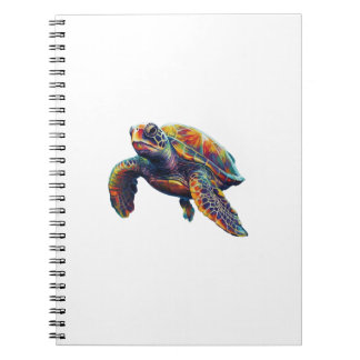 Colorful underwater sea turtle dreamlike beautiful notitieboek