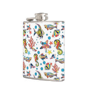 Colorful Underwater Zee Life Patroon Heupfles (Links)