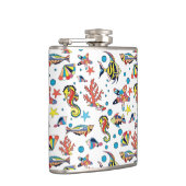 Colorful Underwater Zee Life Patroon Heupfles (Rechts)