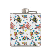 Colorful Underwater Zee Life Patroon Heupfles (Achterkant)