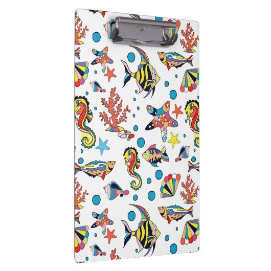 Colorful Underwater Zee Life Patroon Klembord (Rechts)