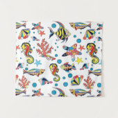 Colorful Underwater Zee Life Patroon Wandkleed (Voorkant (horizontaal))