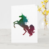 Colorful Unicorn, Birthday Kaart (Gele Bloem)