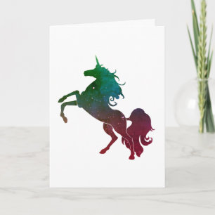 Colorful Unicorn, Birthday Kaart