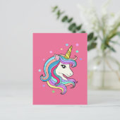 Colorful Unicorn Briefkaart (Staand voorkant)