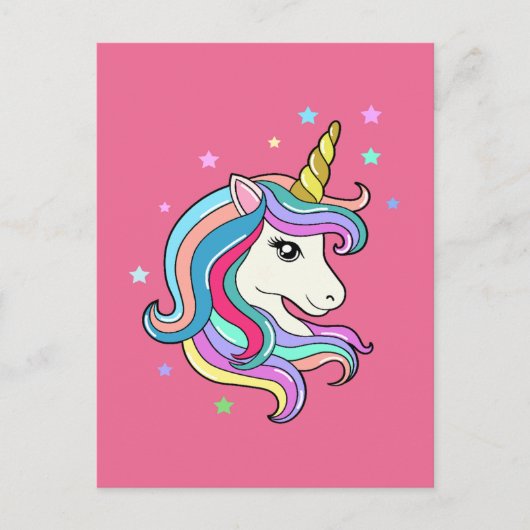 Colorful Unicorn Briefkaart (Voorkant)