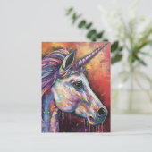 Colorful Unicorn Briefkaart (Staand voorkant)