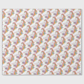 Colorful Unicorn Cadeaupapier (Vlak)