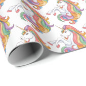Colorful Unicorn Cadeaupapier (Rol Hoek)