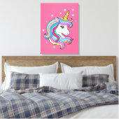 Colorful Unicorn Canvas Afdruk (Insitu (Slaapkamer))