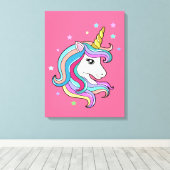 Colorful Unicorn Canvas Afdruk (Insitu (Houten vloer))