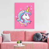 Colorful Unicorn Canvas Afdruk (Insitu (Woonkamer))