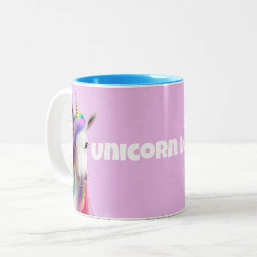Colorful Unicorn Coffee Mok (Voorkant links)