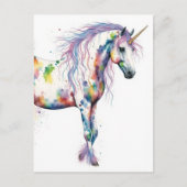Colorful Unicorn Fantasy Briefkaart (Voorkant)