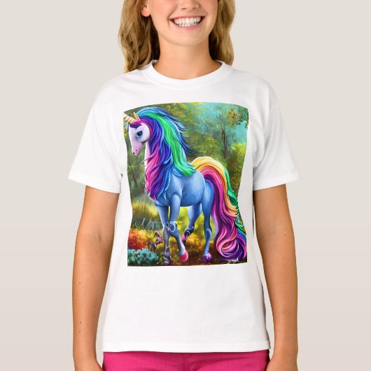 Colorful Unicorn Horse T-shirt (Voorkant)