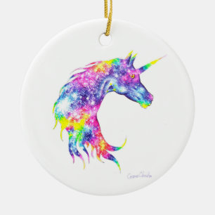 Colorful unicorn keramisch ornament
