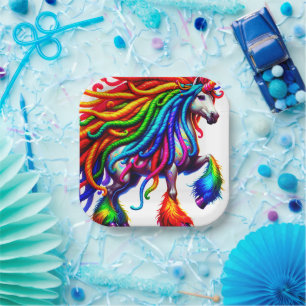 Colorful Unicorn Papieren Bordje