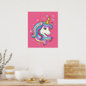 Colorful Unicorn Poster (Keuken)