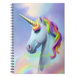 Colorful Unicorn Rainbow Gratitude Journal Notitieboek