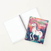 Colorful Unicorn Sketchbook met naam Notitieboek (Binnen)