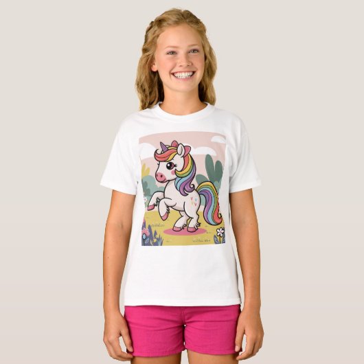 Colorful Unicorn T-shirt (Voorkant volledig)