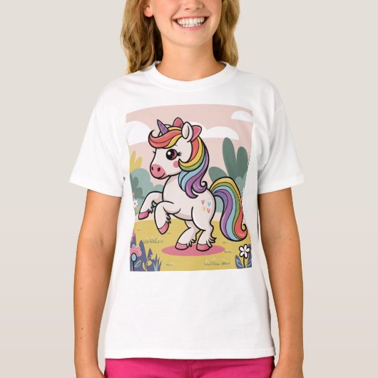 Colorful Unicorn T-shirt (Voorkant)
