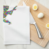 Colorful Unicorn Theedoek (Quarter Fold)