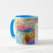 Colorful Unicorn Whimsical Rainbow Waterverf Mok (Voorkant links)