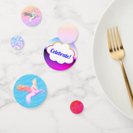 Colorful Unicorns Table Confetti