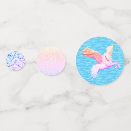 Colorful Unicorns Table Confetti (Achterkanten)