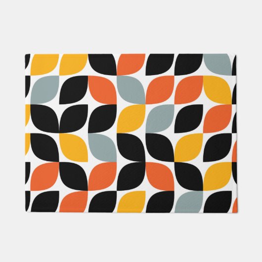 Colorful, uniek, trendy, urban leaf concept deurmat (Voorkant)