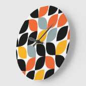 Colorful, uniek, trendy, urban leaf concept grote klok (Hoek)