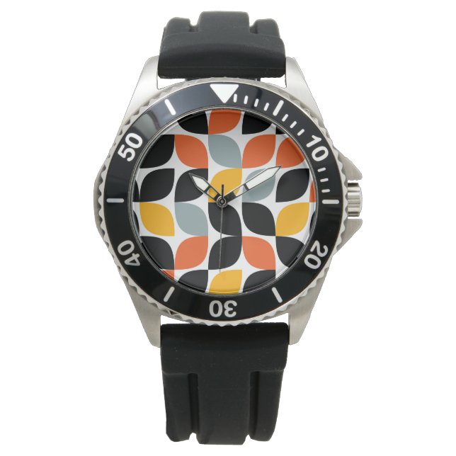 Colorful, uniek, trendy, urban leaf concept horloge (Voorkant)