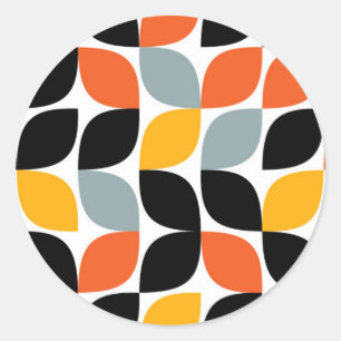 Colorful, uniek, trendy, urban leaf concept ronde sticker