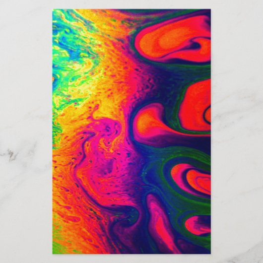 Colorful Unique Rainbow Swirl PERSONALIS IT Briefpapier (Voorkant)