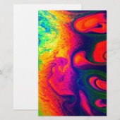 Colorful Unique Rainbow Swirl PERSONALIS IT Briefpapier (Voorkant / Achterkant)
