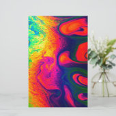 Colorful Unique Rainbow Swirl PERSONALIS IT Briefpapier (Staand voorkant)
