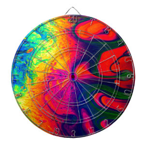 Colorful Unique Rainbow Swirl PERSONALIS IT Dartbord
