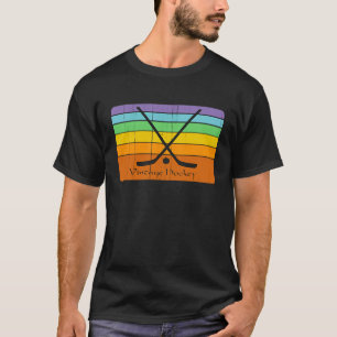 Colorful Unique Retro  Mannen Women's Hockey T-shirt