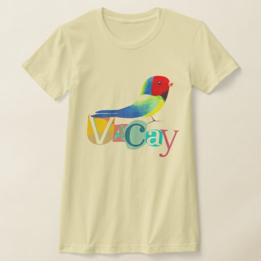 Colorful Unique Retro Vacay Mode T-shirt (Laagn)