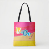 Colorful Unique Retro Vacay Mode Tote Bag (Voorkant)